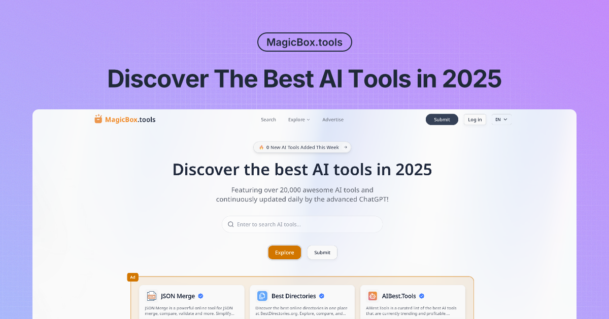 MagicBox.tools | Discover the best AI tools in 2025 thumbnail