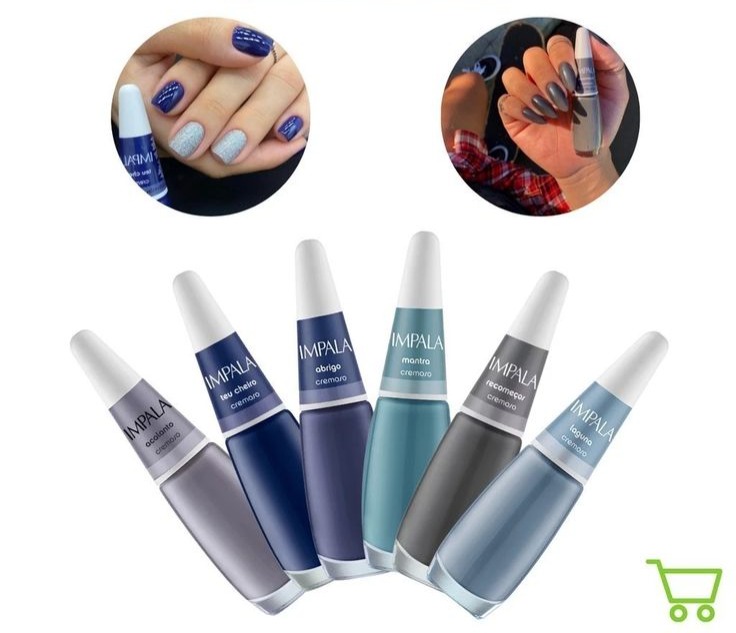 IMPALA - Kit 6 esmaltes Impala cremosos tons de azul thumbnail
