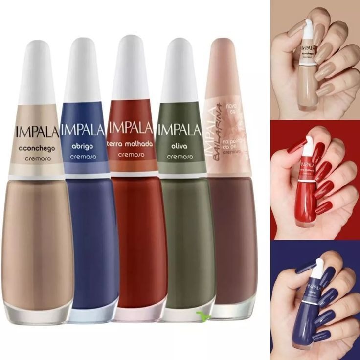 IMPALA: Kit com 5 esmaltes em tons terrosos escuros thumbnail