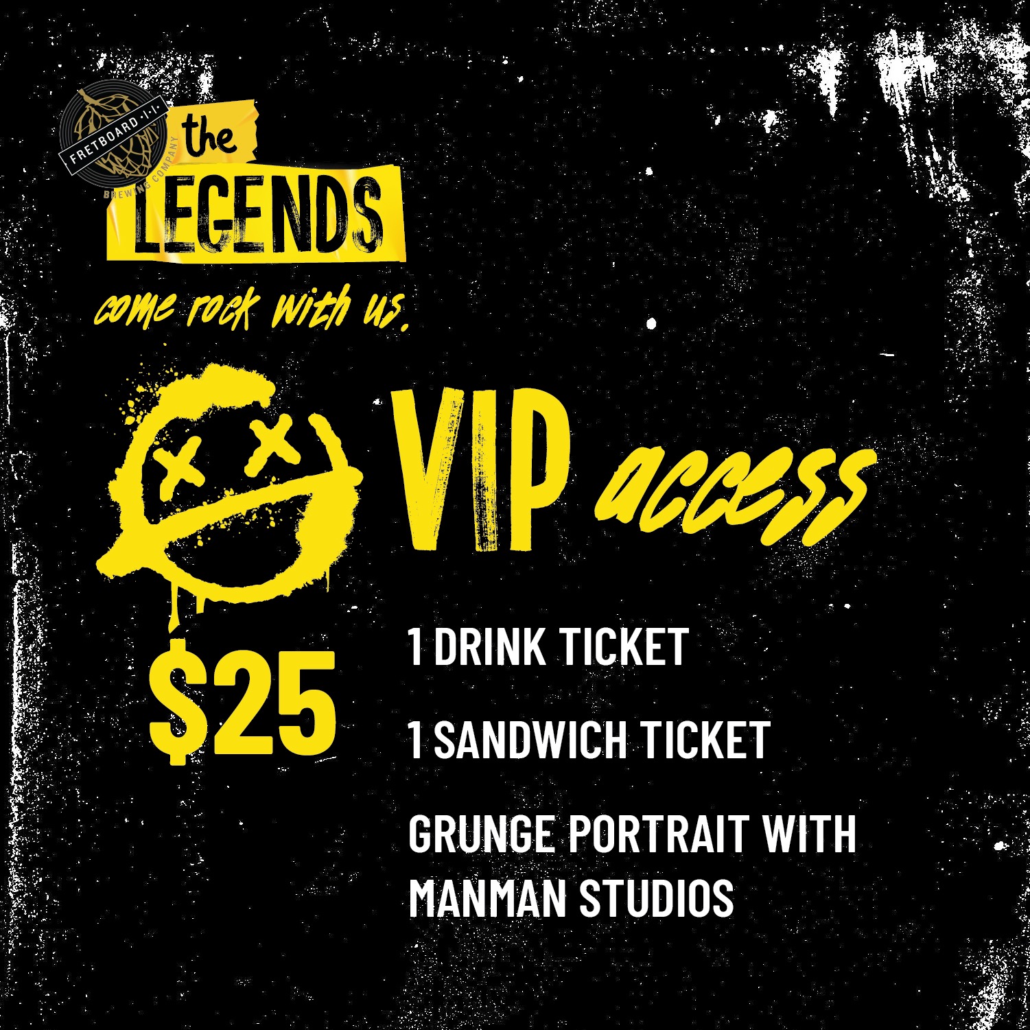 Fretboard LEGENDS Grunge Event VIP tix! thumbnail