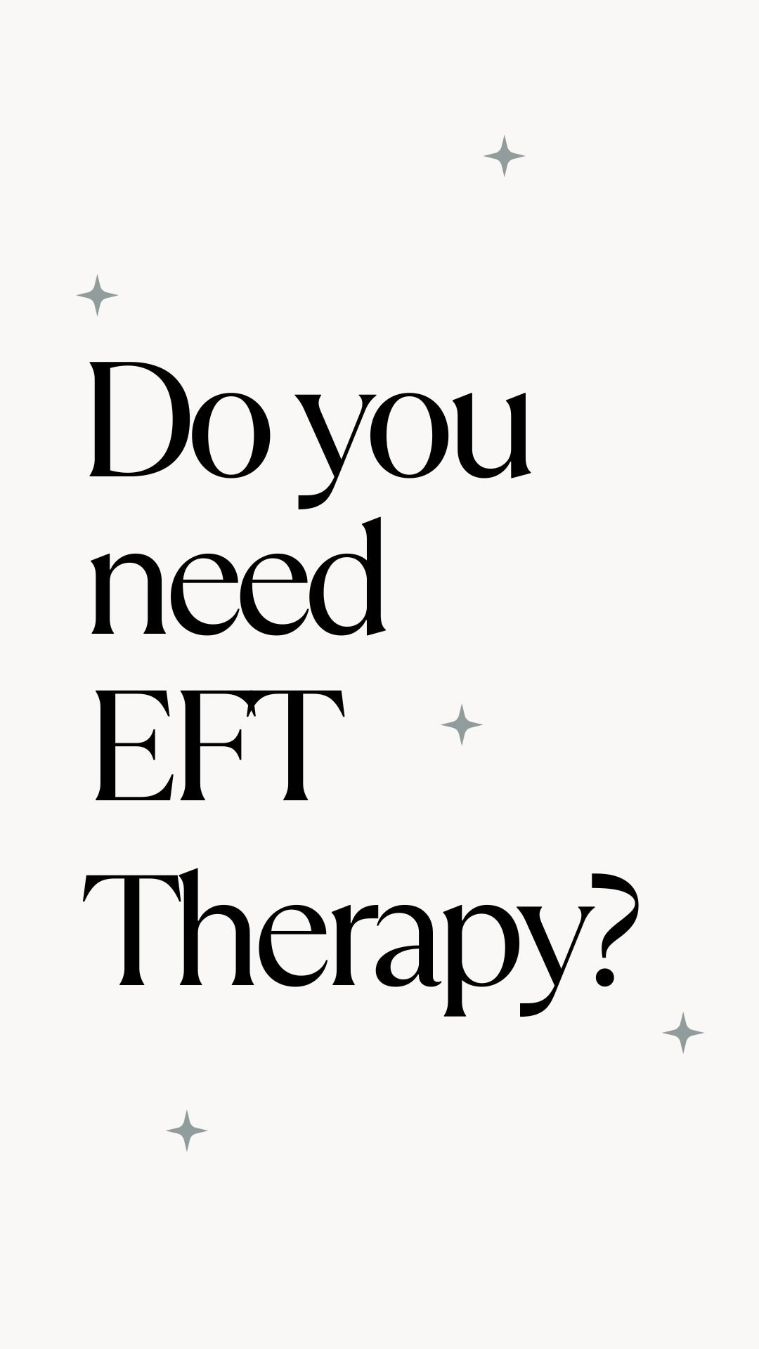 Do you need to try EFT Therapy?  If you answered yes to any of these then EFT Therapy is for you! 🫶🏻

EFT is a therapeut