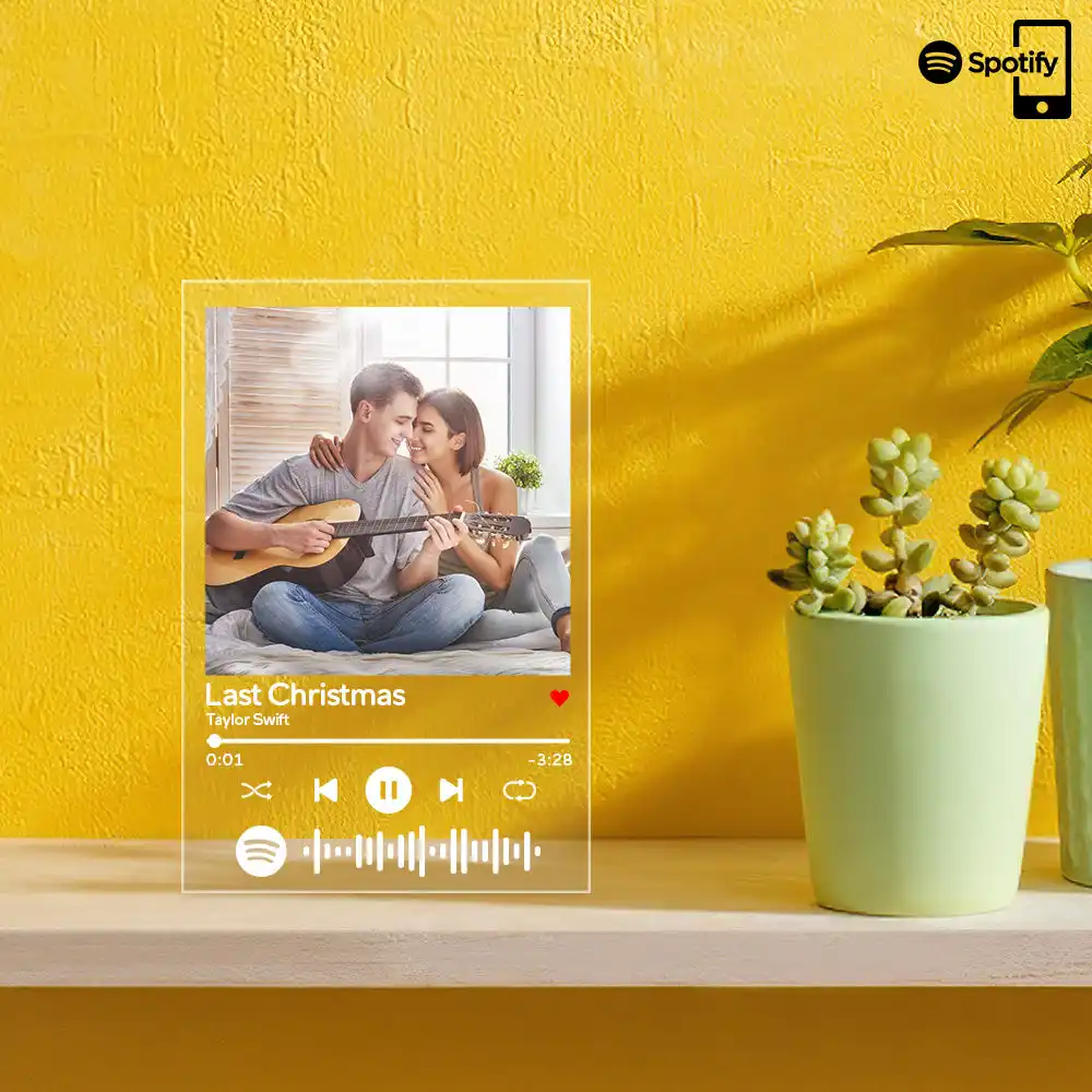 Custom Spotify Glass Plaque, Turn Unforgettable Memories into the Best Gifts thumbnail