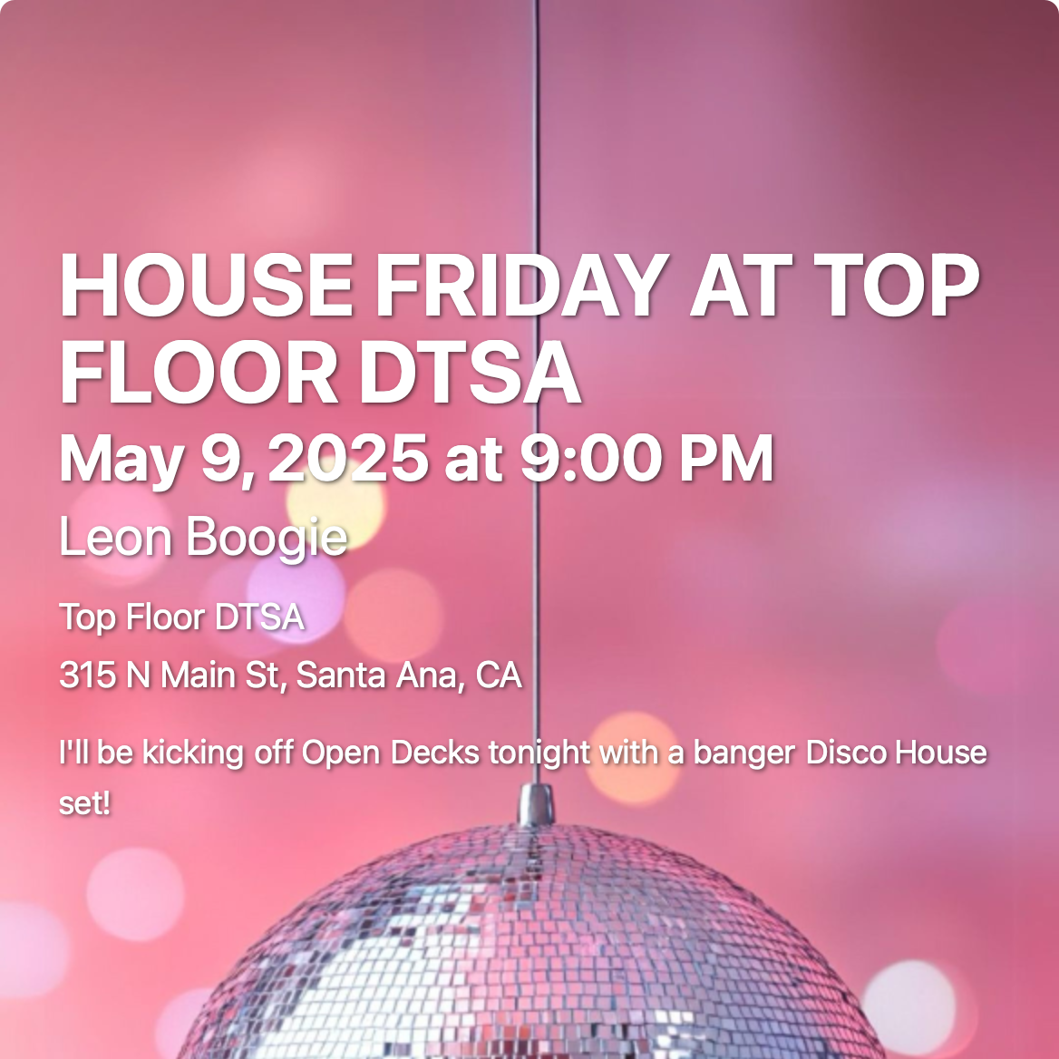 May 9, 2025 - House Friday at Top Floor DTSA thumbnail