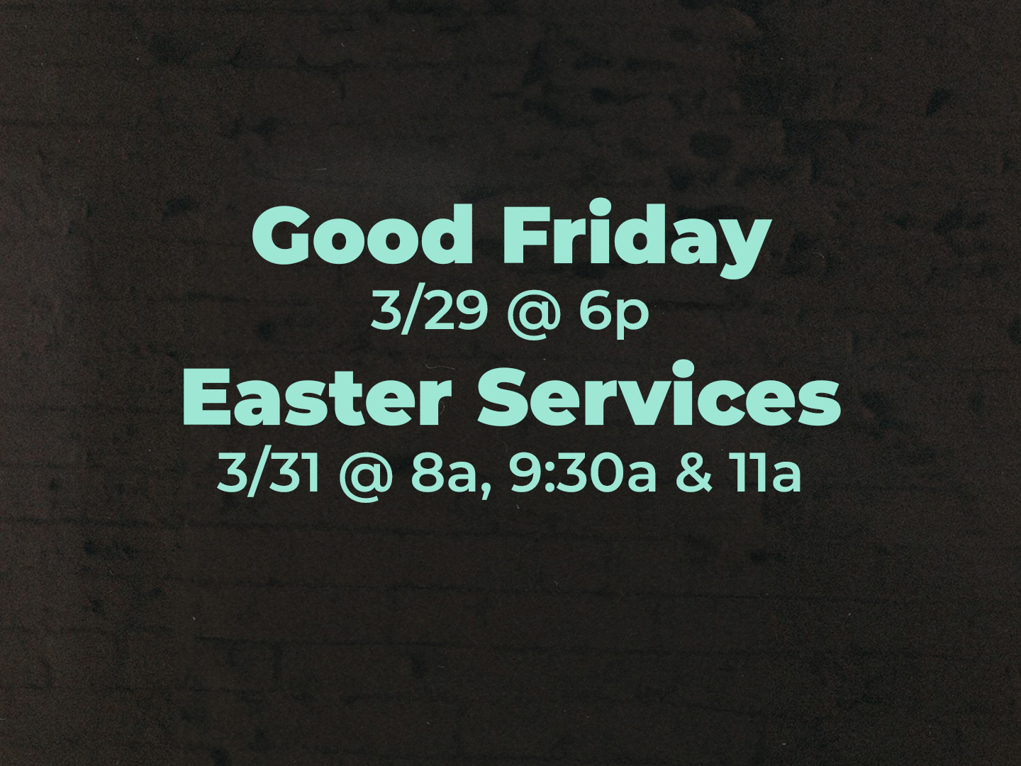 Easter Service Times thumbnail