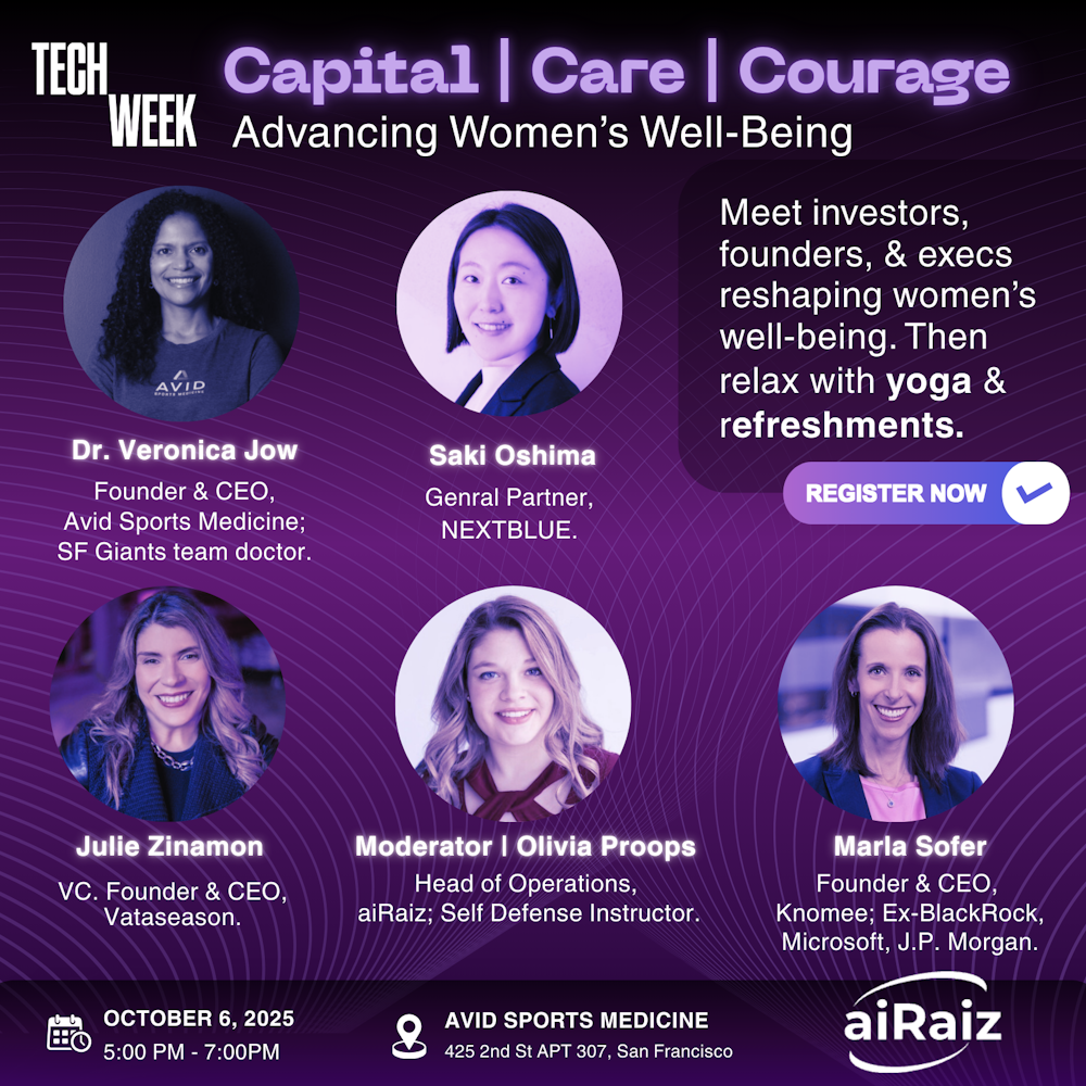 RSVP to ✨Capital, Care, & Courage: Advancing Women’s Well-Being - #SFTechWeek | Partiful thumbnail