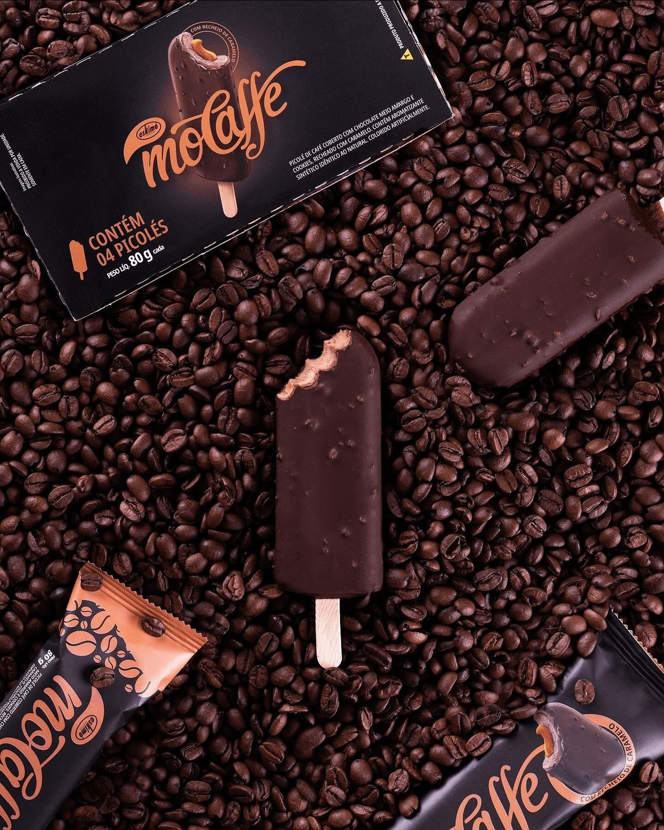 O famoso picolé de café com casquinha de chocolate e recheio de caramelo.🤤☕️

📎Para mais informações, acesse o link em n