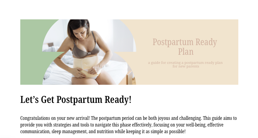 Postpartum Plan thumbnail