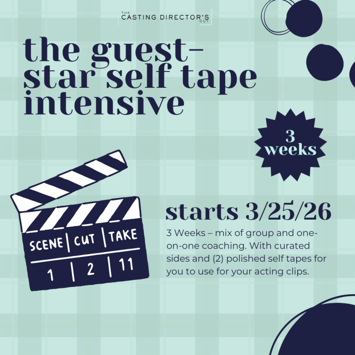 The Guest Star Self Tape Intensive thumbnail