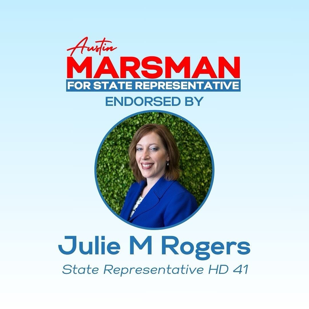We’ve got GREAT news!
State Representative @julierogersforstaterep is endorsing our campaign.

Representative Rogers is 